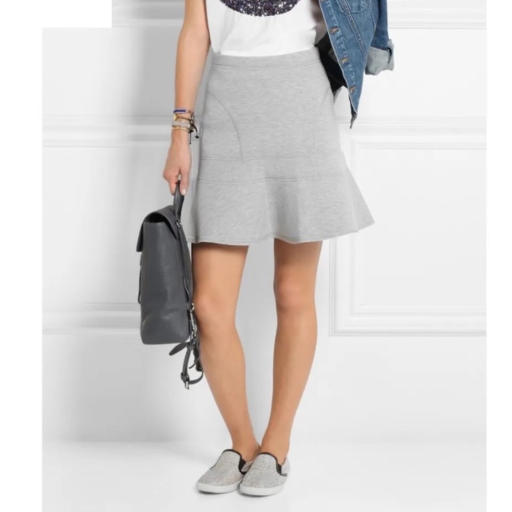 J. Crew Gray Flared Scuba Tulip Skirt Fall medium